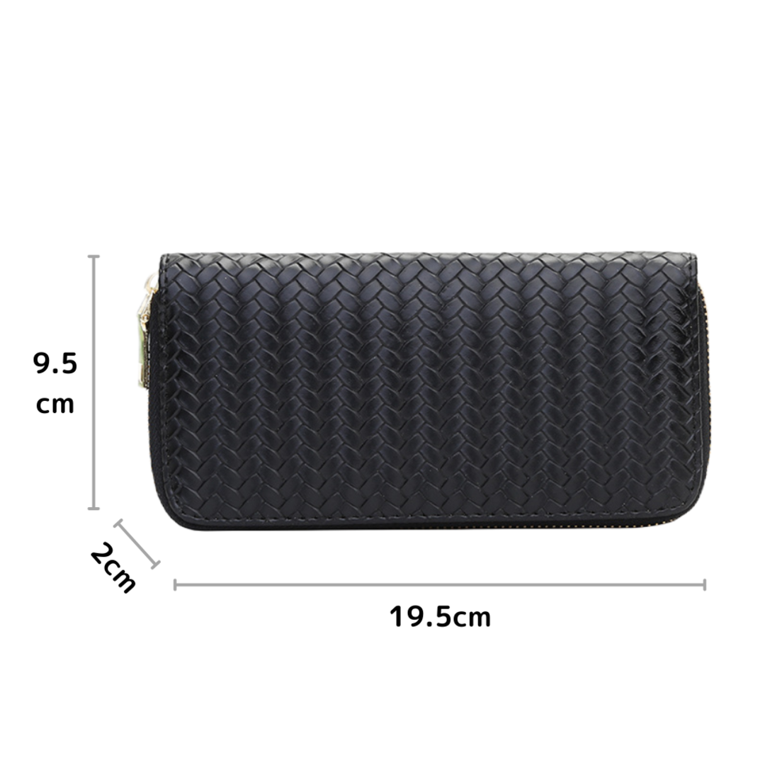 財布 長財布 レディース ラウンドファスナー メッシュ 男女 兼用 ブラック レディースのファッション小物(財布)の商品写真