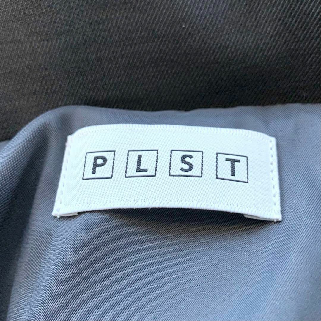 PLST(プラステ)の美品 PLST サイドスナップダウンコート ショート ダークグレー 洗濯可能 レディースのジャケット/アウター(ダウンジャケット)の商品写真