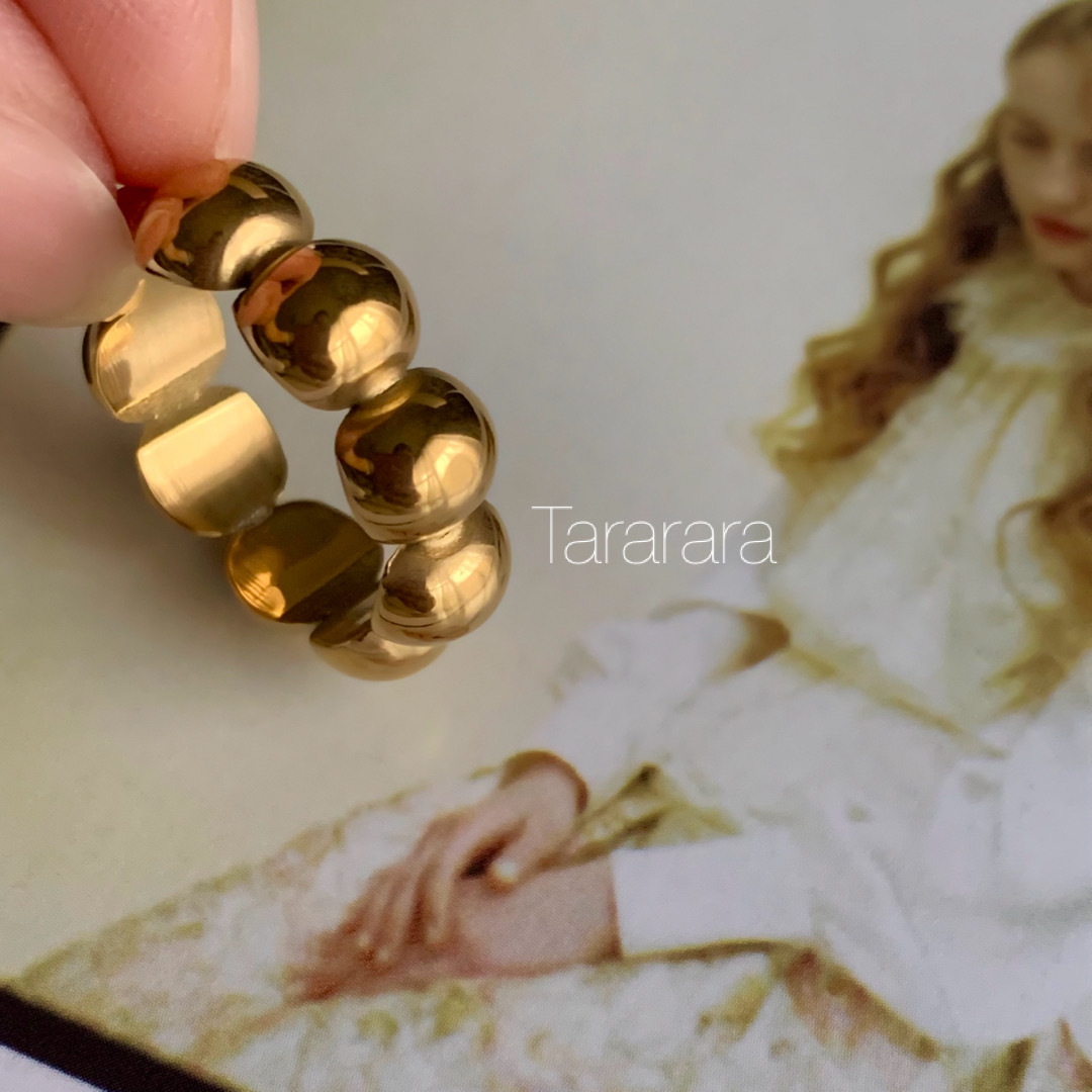 ●ステンレス round Connect リング●金アレ対応 レディースのアクセサリー(リング(指輪))の商品写真