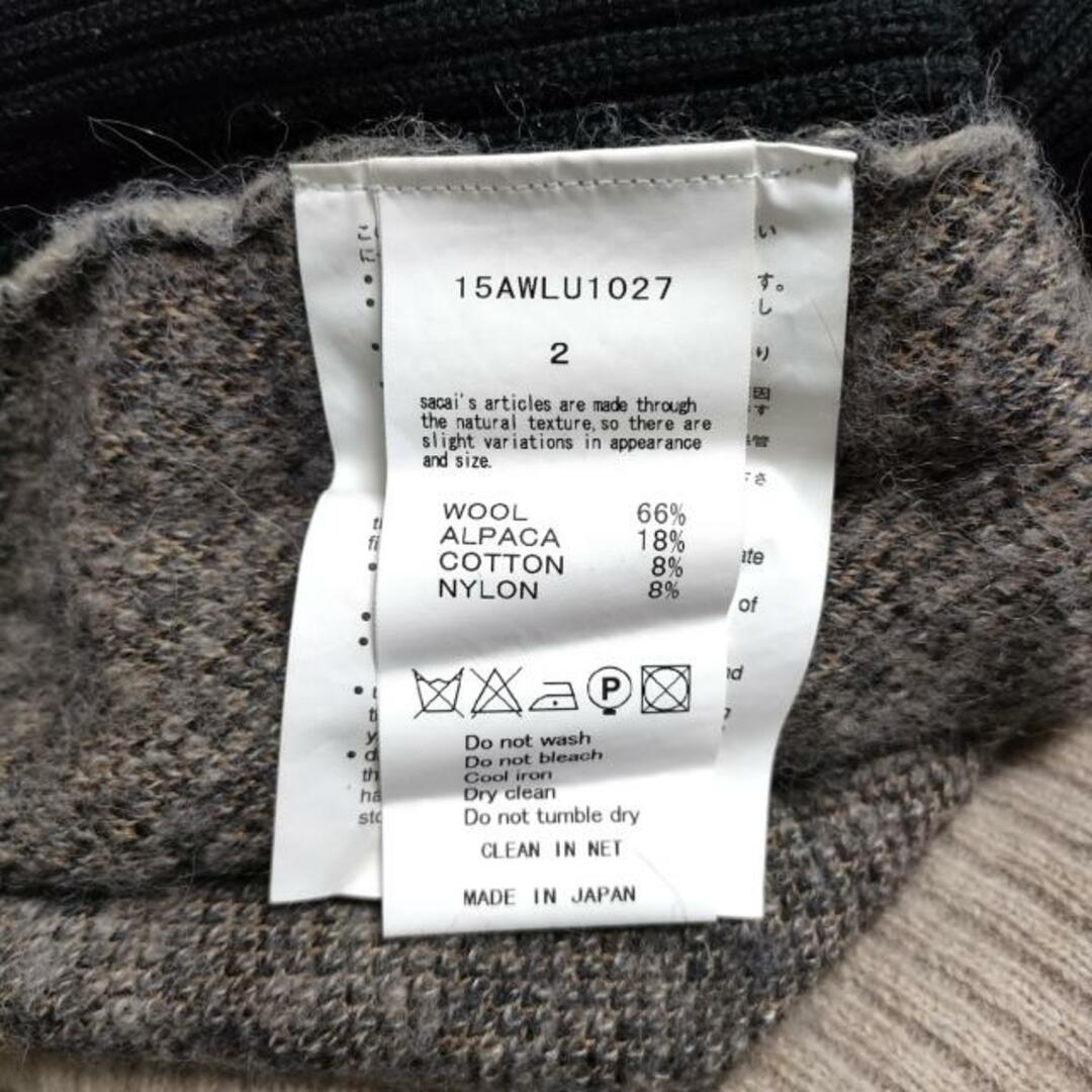 sacai luck(サカイラック)のサカイラック 長袖セーター サイズ2 M - レディースのトップス(ニット/セーター)の商品写真