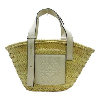 【美品】  LOEWE  / ロエベ | アナグラム レザー切替 バスケット カゴ チェーン トート バッグ 保存袋有 | ブラック | レディース