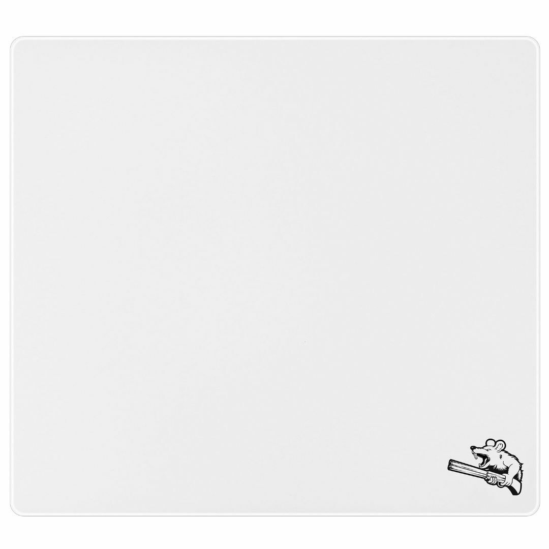 特殊強化ガラスカラー【色: ホワイト】SIROOLAC グラスゲーミングマウスパッド 400mm×5