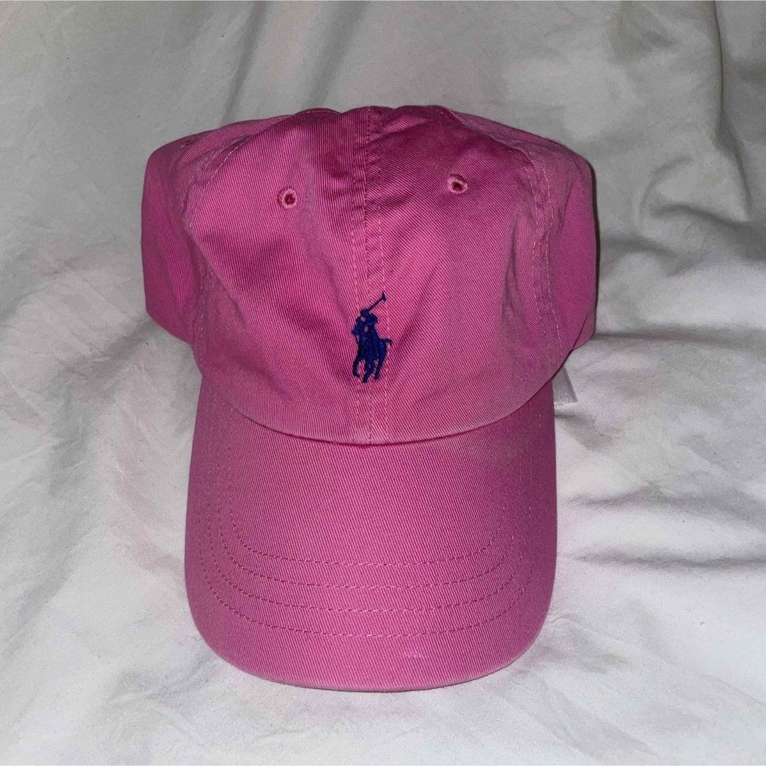 POLO RALPH LAUREN(ポロラルフローレン)のポロ　キャップ　ピンク　古着　ノームコア メンズの帽子(キャップ)の商品写真