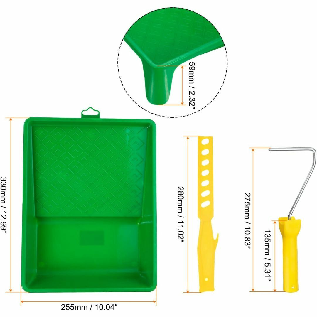 uxcell ペイントローラーキット 塗装用品ツール 205 mmプラスチックト スポーツ/アウトドアの自転車(工具/メンテナンス)の商品写真