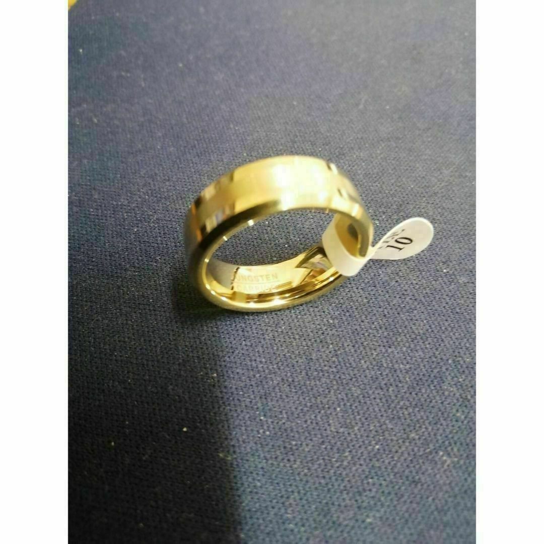 【A023】リング　メンズ　指輪　ゴールド　ステンレス　アクセサリー　20号 メンズのアクセサリー(リング(指輪))の商品写真
