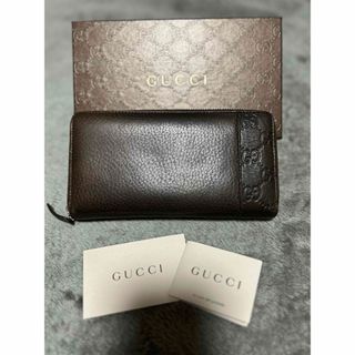 グッチ(Gucci)の希少！GUCCI メンズ　ラウンドファスナー　長財布(長財布)