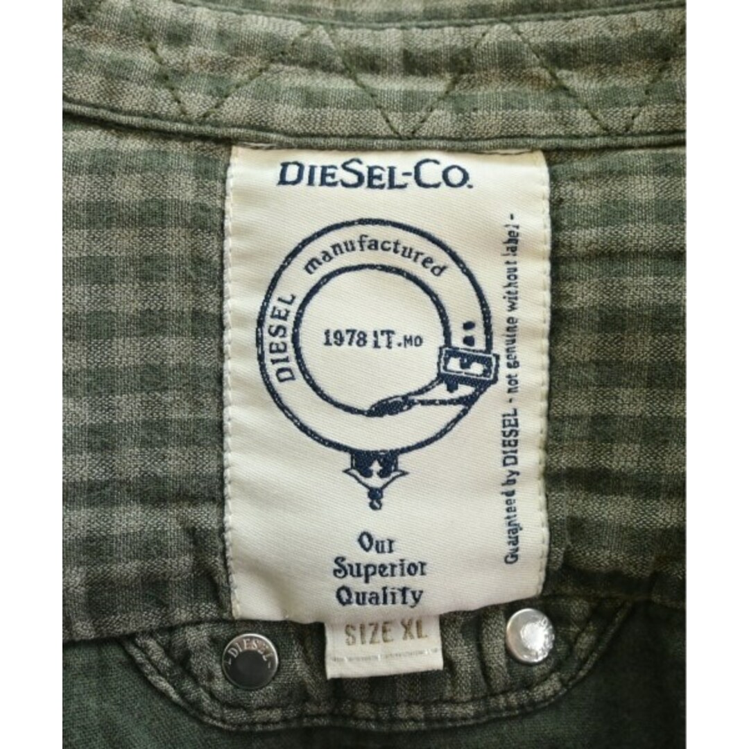 DIESEL(ディーゼル)のDIESEL ディーゼル カジュアルシャツ XL 緑(チェック) 【古着】【中古】 メンズのトップス(シャツ)の商品写真