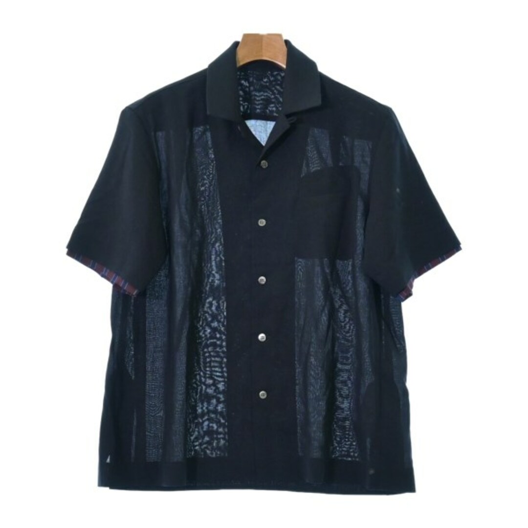 sacai - sacai サカイ カジュアルシャツ 1(S位) 黒 【古着】【中古】の