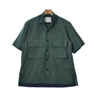 【美品】Sacai  ノーカラーコート　ダブルボタン　七分袖　スリット