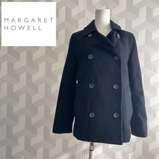 MARGARET HOWELL - 【マーガレットハウエル】日本製 ウール カシミヤ 切り替え Pコート 黒