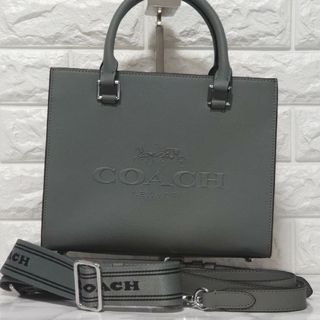 コーチ(COACH)のCOACH コーチ トートバッグ キャンバス ディテール 未使用 新作 グレー(トートバッグ)