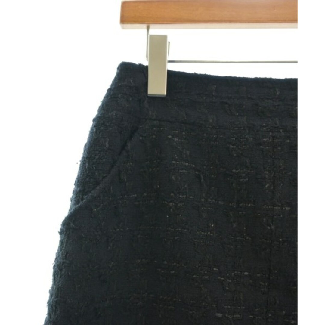 【美品】CHANEL ひざ丈スカート ブラック 42 大きいサイズ