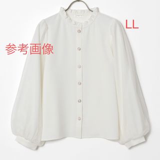 ハニーズ(HONEYS)の【未使用品】ハニーズ　袖チュールブラウス　LL(シャツ/ブラウス(長袖/七分))