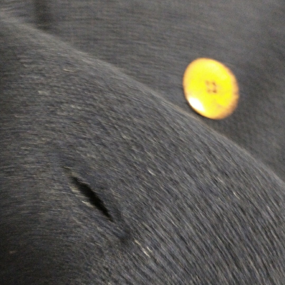 新品 マフラー 男女兼用 ネックウォーマー ネイビー 15×100 ボタン付き レディースのファッション小物(ネックウォーマー)の商品写真