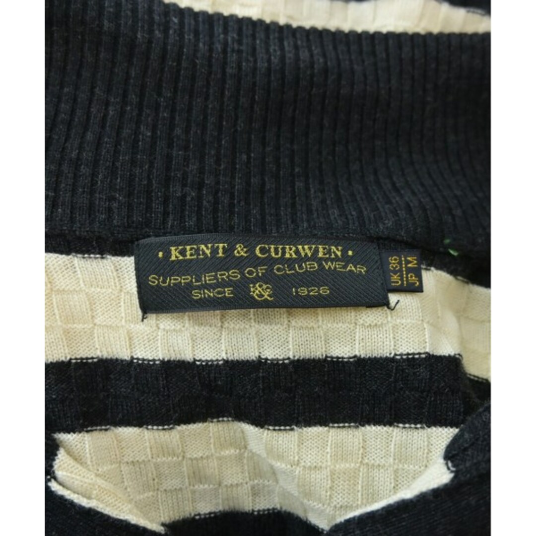 KENT&CURWEN カーディガン M ベージュx黒(ボーダー) 【古着】【中古】 メンズのトップス(カーディガン)の商品写真