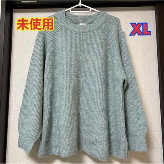 未使用 レディース ニット XL 大きいサイズ トップス 長袖 お洒落(ニット/セーター)