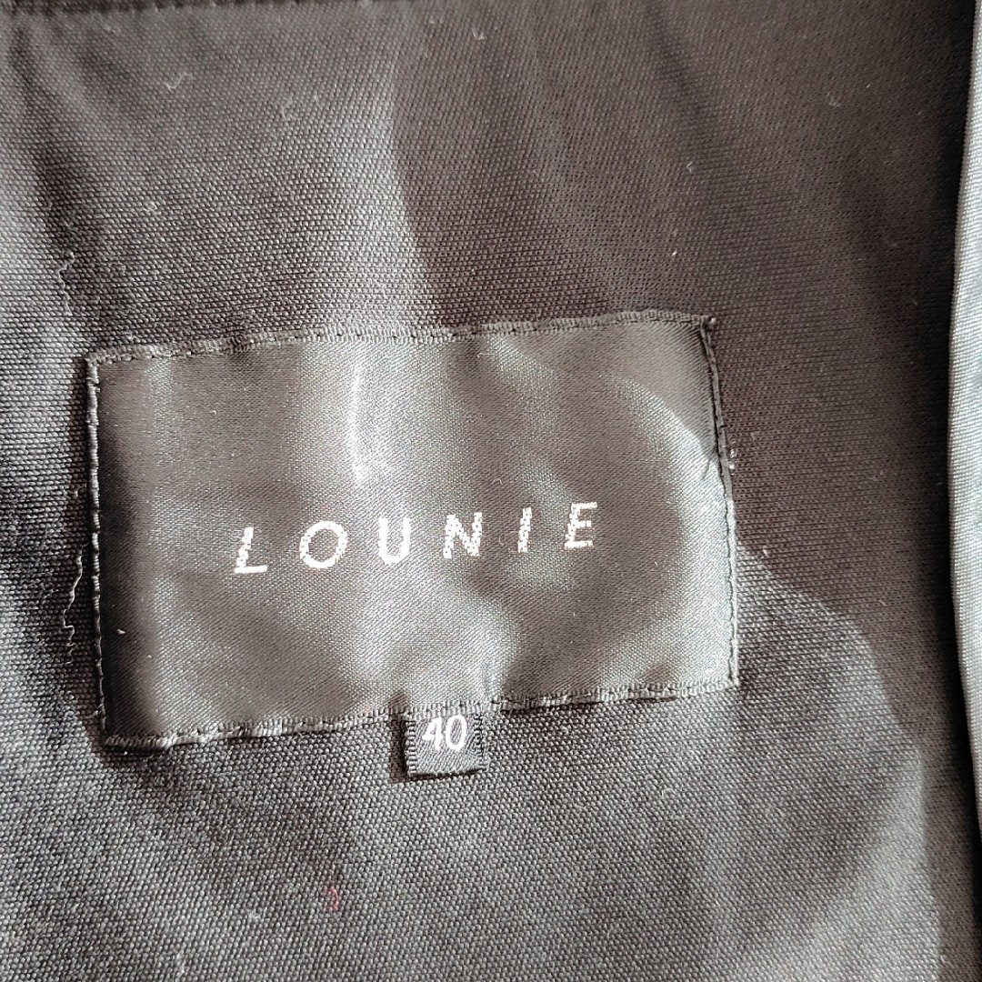 LOUNIE(ルーニィ)のLOUNIE  ルーニィ　ジャケット　黒　レディース　スーツ　フォーマル　コムサ レディースのジャケット/アウター(テーラードジャケット)の商品写真