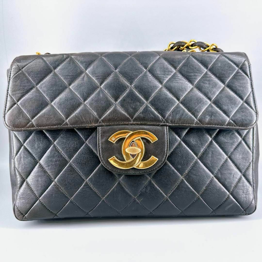 CHANEL - 極美品 CHANEL デカマトラッセ ラムスキン ショルダーバッグ