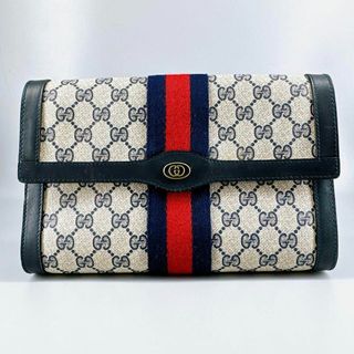 グッチ(Gucci)の極美品 GUCCI オールドグッチ シェリーライン インターロッキング PVC(クラッチバッグ)