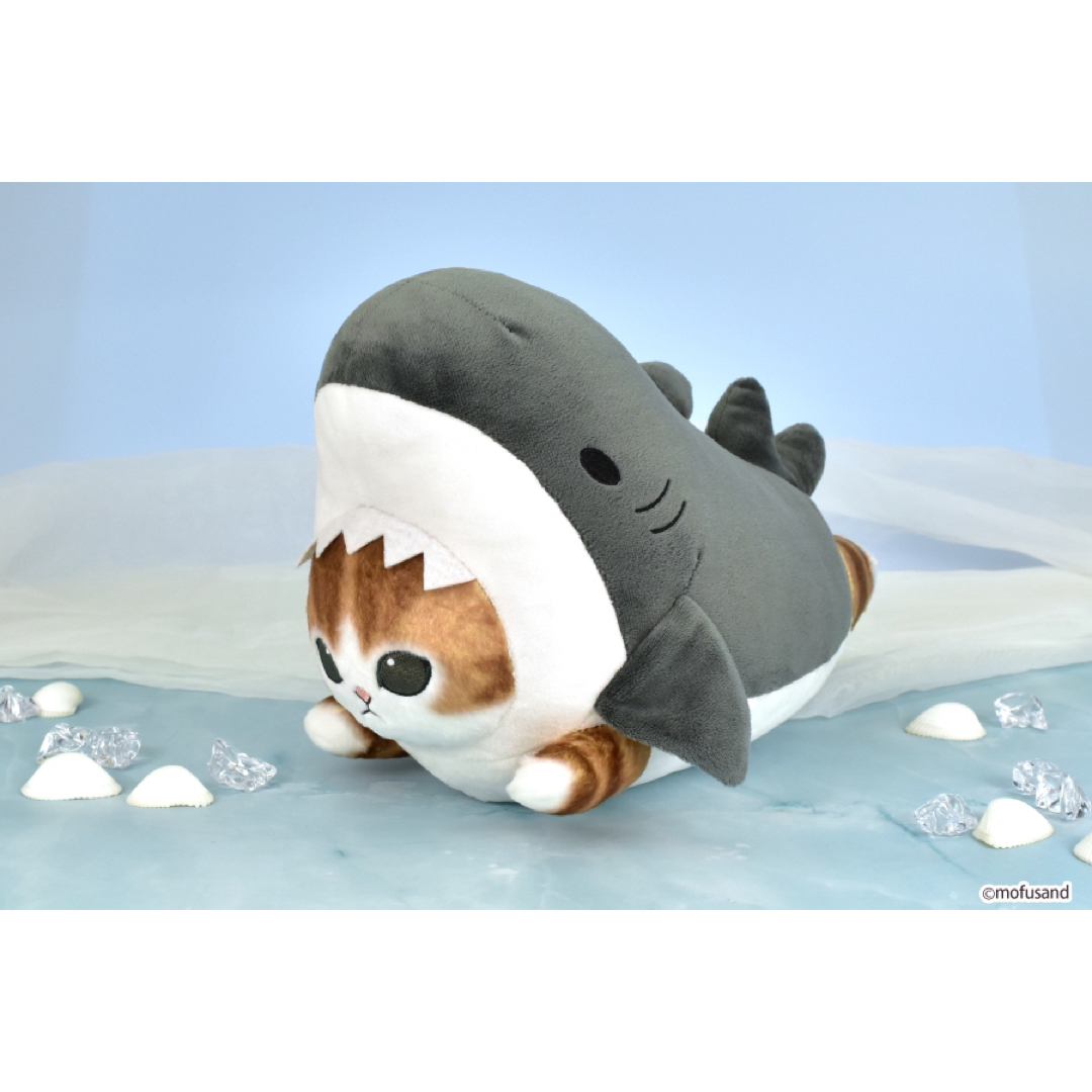 mofusand サメにゃん くてんこBIGぬいぐるみの通販 by みみ's mofusand サメにゃん くてんこBIGぬいぐるみの通販 by みみ's