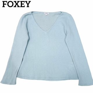 美品　フォクシー　FOXEY 美しいデコルテ　カシミヤ100% ニット　セーター