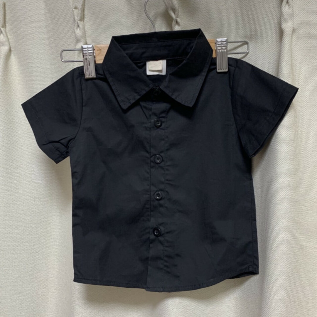 ベビー服 キッズ 80 赤 黒 セットアップ 仮装 衣装 スーツ お洒落 無地 キッズ/ベビー/マタニティのベビー服(~85cm)(セレモニードレス/スーツ)の商品写真