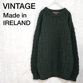 エルエルビーン(L.L.Bean)の90's Inis Crafts アイルランド製 メリノウールアランニット(ニット/セーター)