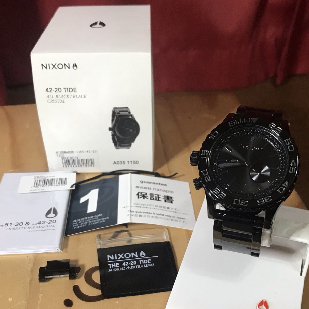 NIXON - NIXON 42-20 TIDE ☆BLACK CRYSTAL 付属品完備の通販 by B-D