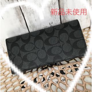 COACH - 新品未使用 COACH コーチ長財布 レディース メンズ ロゴ入りの