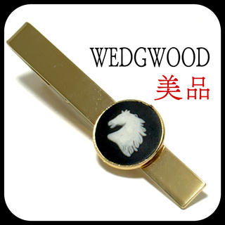 ウェッジウッド(WEDGWOOD)の美品✨ウェッジウッド  馬  ネクタイピン  ブラック×ゴールド  お洒落(ネクタイピン)