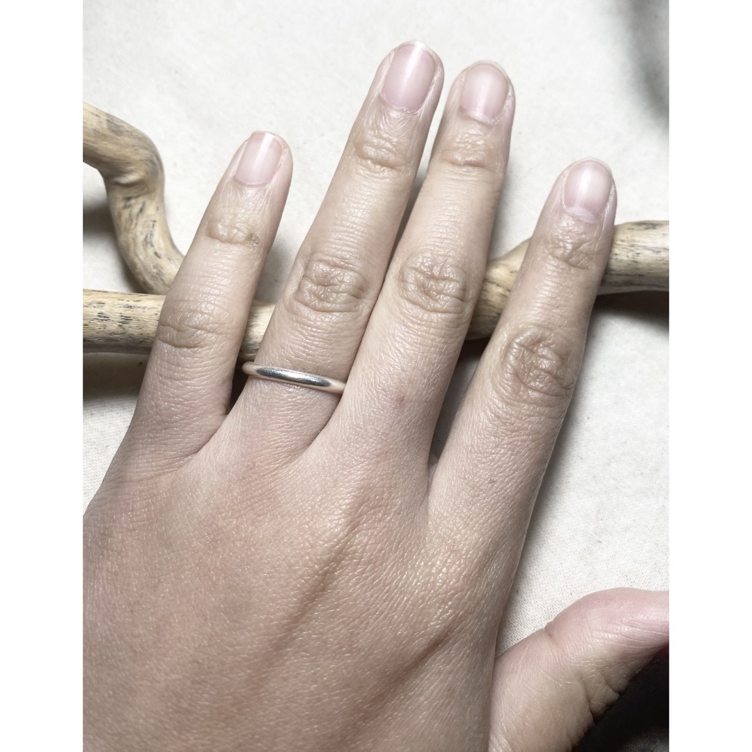 カレンシルバー　高純度　純銀　スターリングシルバー　ハンドメイド甲丸　13W26 メンズのアクセサリー(リング(指輪))の商品写真