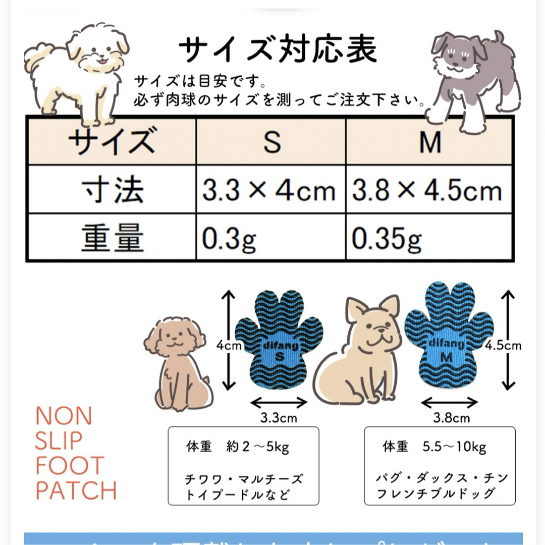 ペット用 犬滑り止めフットパット 犬用滑り止め シール その他のペット用品(犬)の商品写真