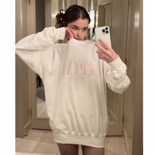 エピヌ(épine)のÉPINE PARIS big sweat white×baby pink(トレーナー/スウェット)