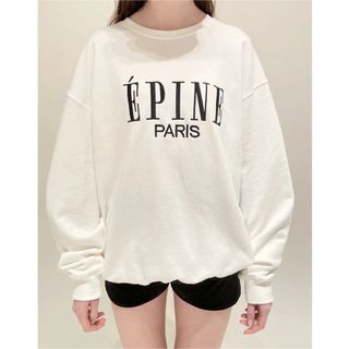 エピヌ(épine)のÉPINE PARIS big sweat white×black(トレーナー/スウェット)