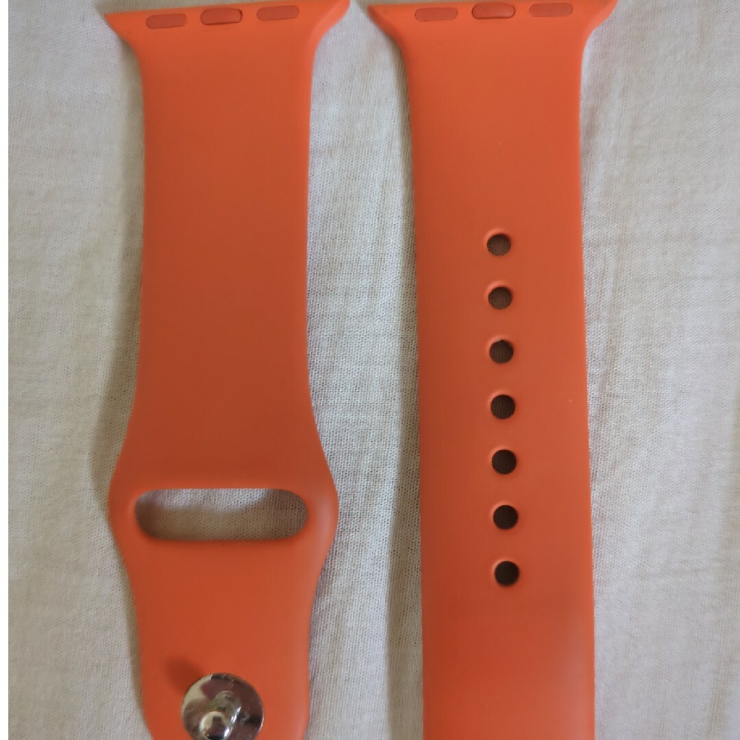 Apple Watch(アップルウォッチ)のHERMES／apple watch オレンジ スポーツバンド エンタメ/ホビーのエンタメ その他(その他)の商品写真