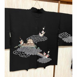 アンティーク黒絵羽織豪華刺繍(着物)