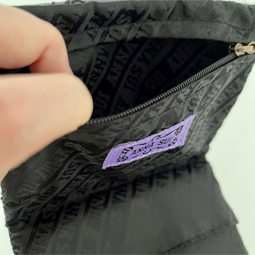 ANNA SUI(アナスイ)のANNA SUI🦋ティッシュポーチ💜2ヶ所ファスナーポケット付✨ レディースのファッション小物(ポーチ)の商品写真