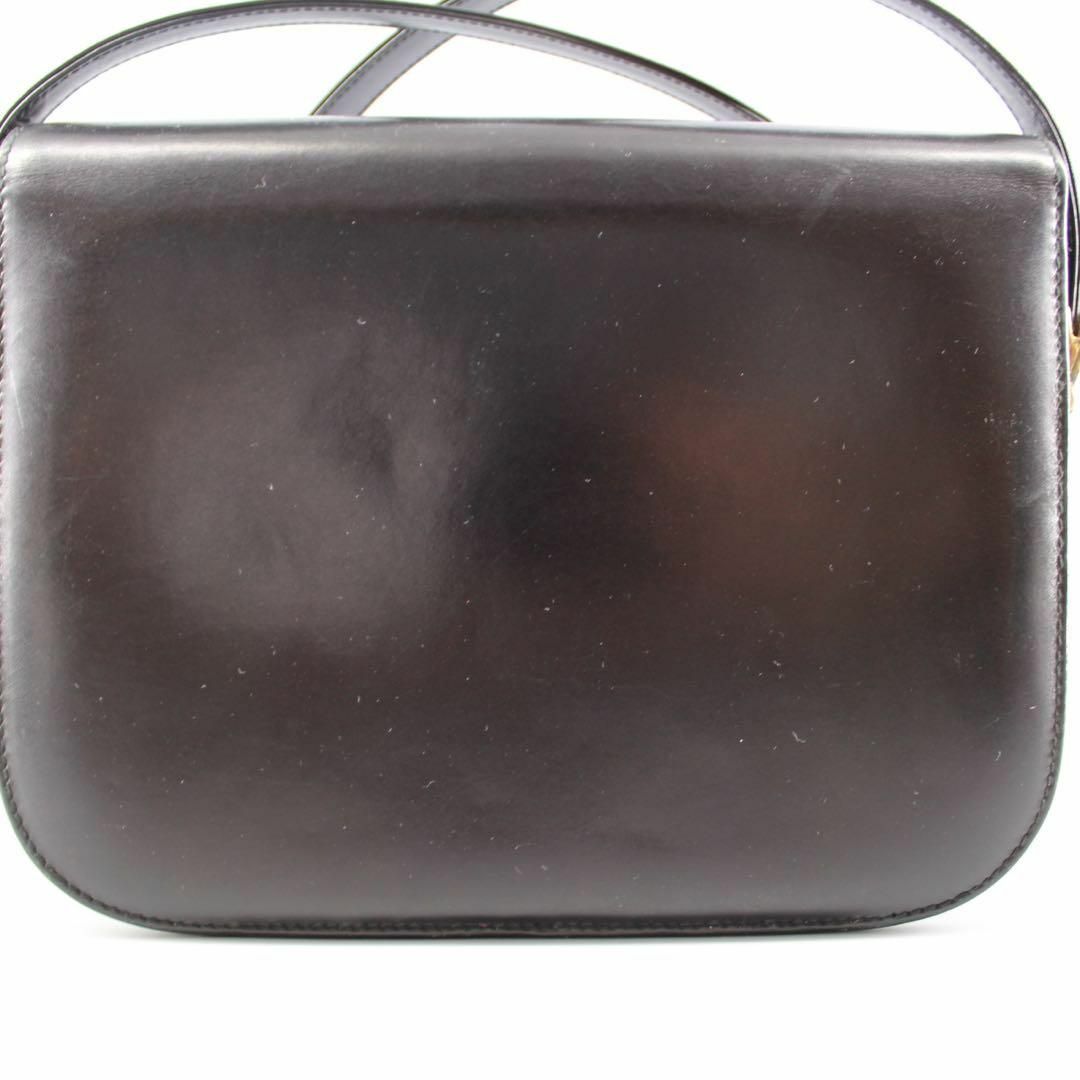 celine - 極美品 CELINE 馬車金具 ショルダーバッグ カーフレザー GD