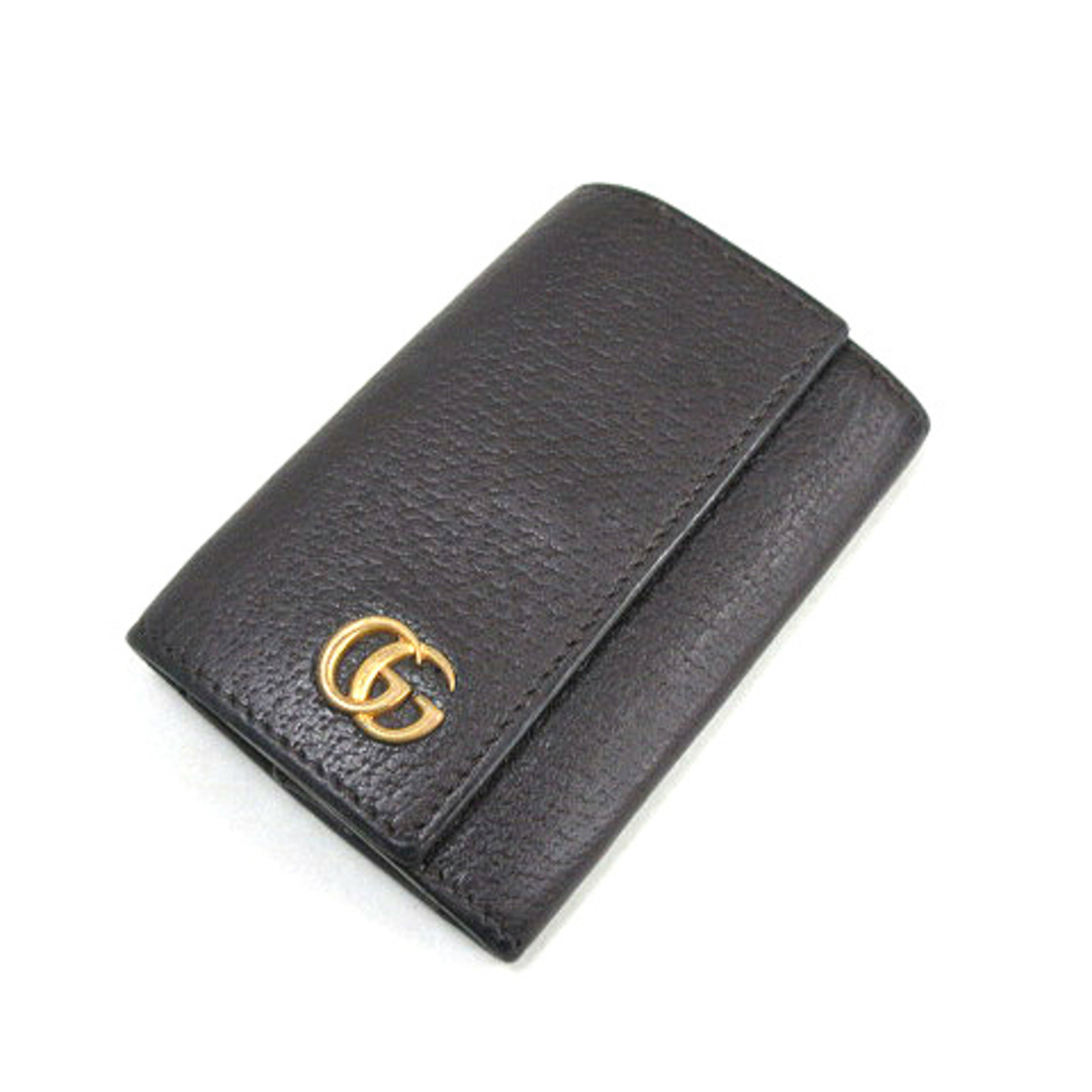 Gucci - GUCCI GGマーモント レザー6連キーケース 435305 茶 ブラウン