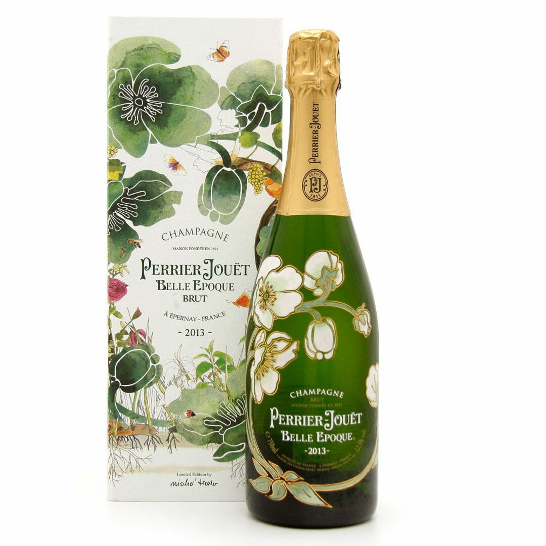 うち飲み＃クリスマス古酒 シャンパン スパークリング ワイン ペリエ・ジュエ ベル・エポック 2013 750ml Perrier Jouet ミシャー’トラクスラー 箱付 ブリュット 白 エミール・ガレ お祝い お酒 洋酒 パーティ