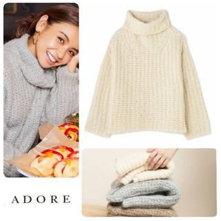 アドーア(ADORE)の◆幻◆ 希少秋冬　定価4.2万円 ADORE 滝沢眞規子着 モヘアタートルニット(ニット/セーター)