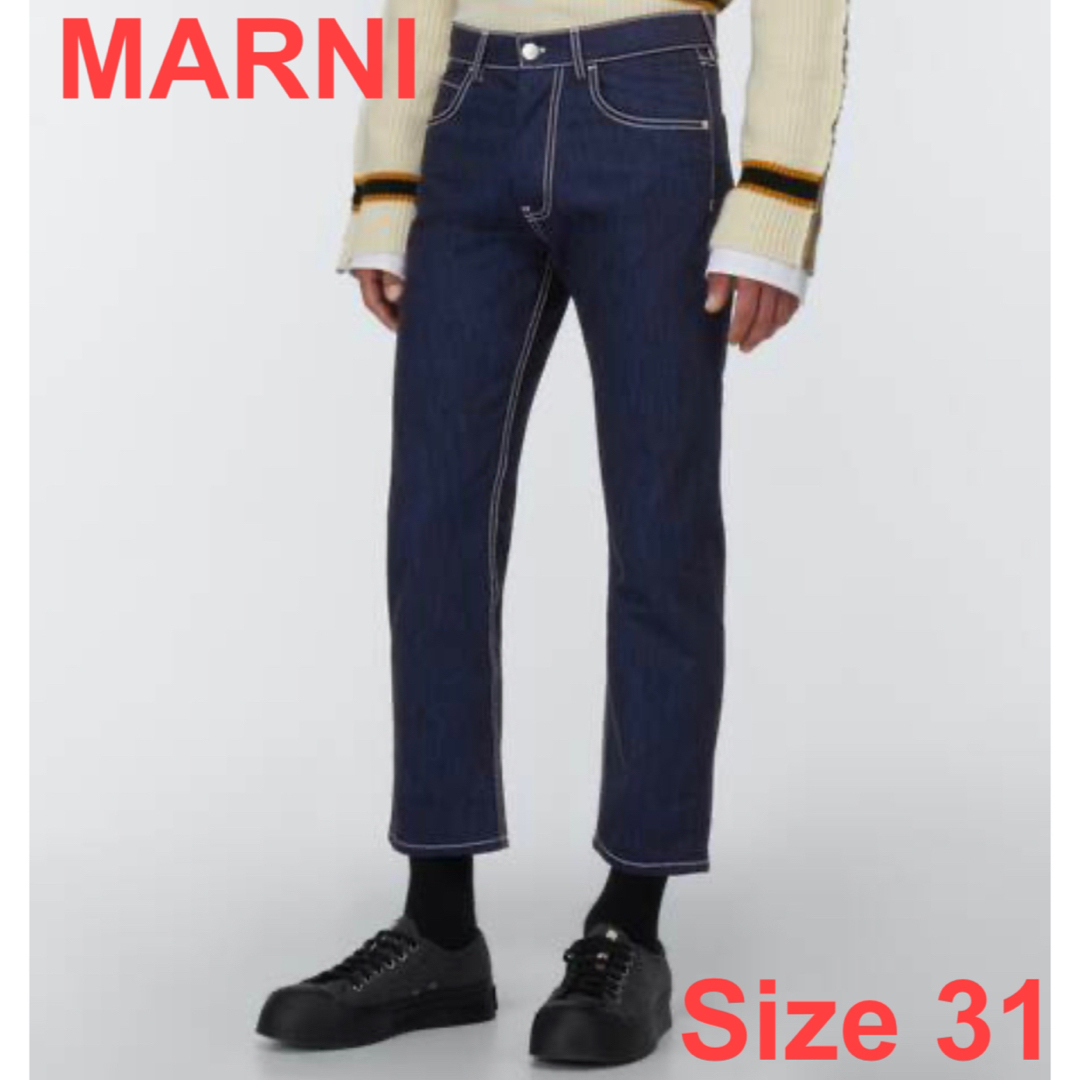 ジーパン【新品未使用】Marni ブルーコントラストステッチ ジーンズ サイズ31