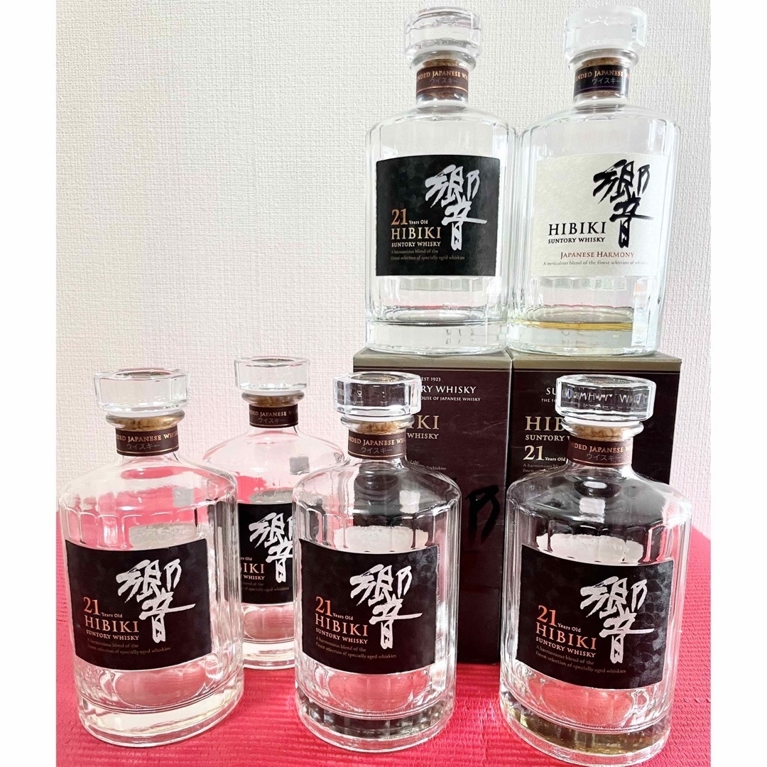 響21年 700mlの空瓶5本x空箱5枚-