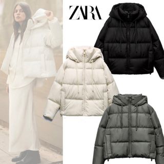 ザラ(ZARA)のZARA ダウンコート　ホワイト(ダウンコート)