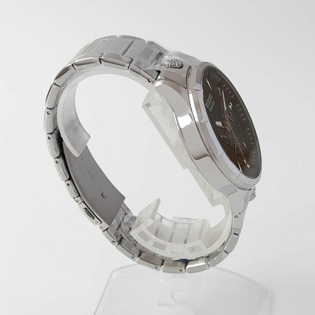 VERSUS(ヴェルサス)のシンプルVERSUS VERSACE新品メンズ腕時計シルバークォーツ黒クロノ メンズの時計(腕時計(アナログ))の商品写真
