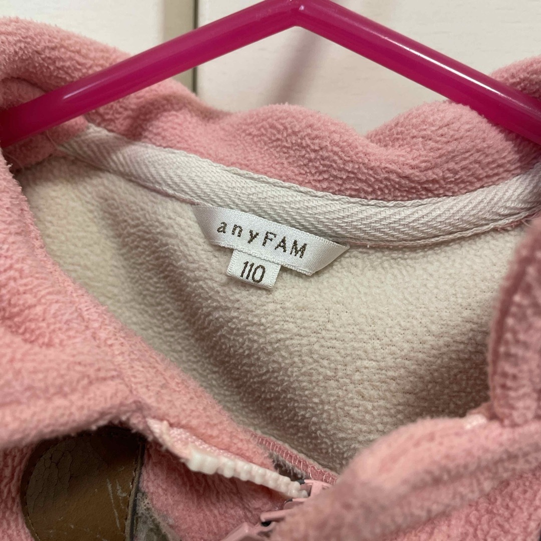 anyFAM(エニィファム)のピンクコート　110 キッズ/ベビー/マタニティのキッズ服女の子用(90cm~)(コート)の商品写真