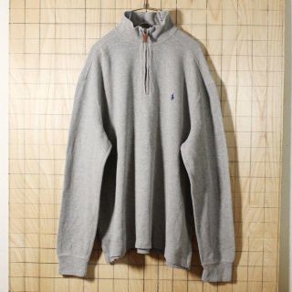 ポロラルフローレン(POLO RALPH LAUREN)のPolo/ライトグレー/ハーフジップコットンニットセーター/メンズL/sw173(ニット/セーター)