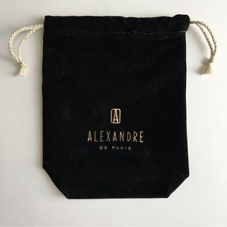 アレクサンドルドゥパリ(Alexandre de Paris)の保存袋　巾着　アレクサンドルドゥパリ　ブラック　ベロア　黒　アクセサリー　ポーチ(ポーチ)