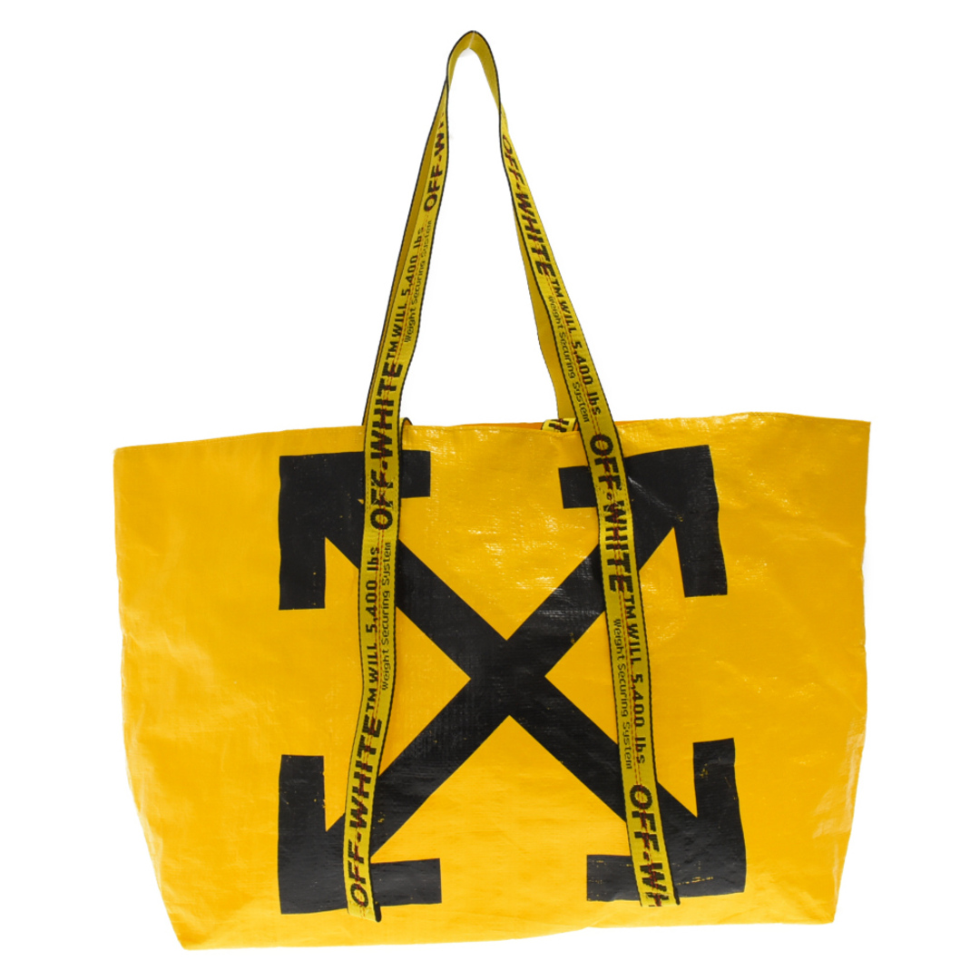 OFF-WHITE オフホワイト 19AW Arrows Tyvek Tote アロース トートバッグ イエロー OWNA094E19F5911022センチ持ち手立ち上がり