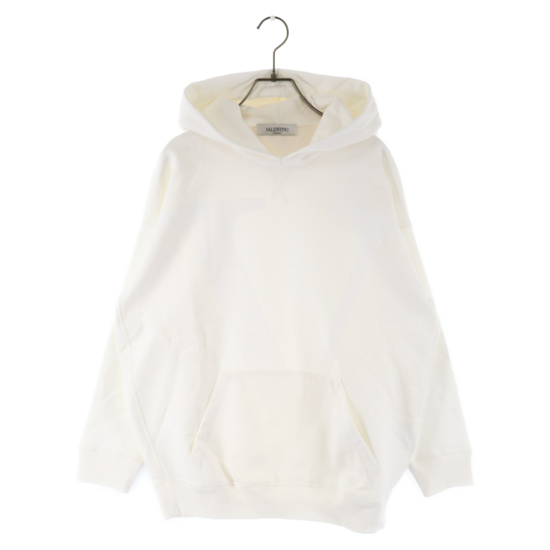 VALENTINO ヴァレンチノ VLogo Signature Hoodie Vロゴプリントプルオーバースウェットパーカー ホワイト VB3MF08V66G635センチ肩幅